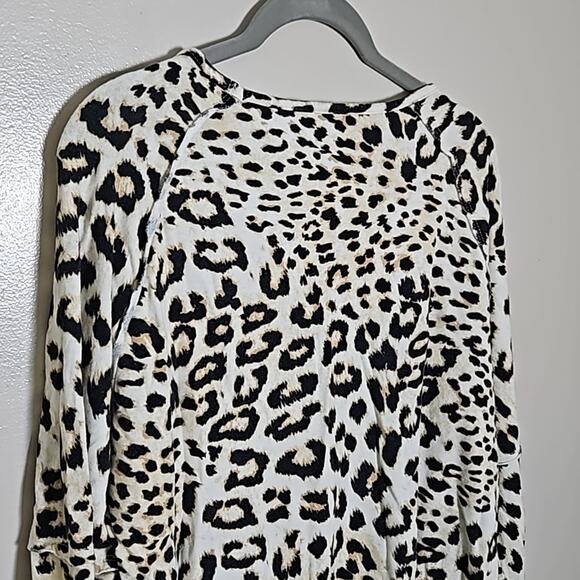 Multiples Animal Print Rough Hem Top Sz Large - Picture 7 of 10